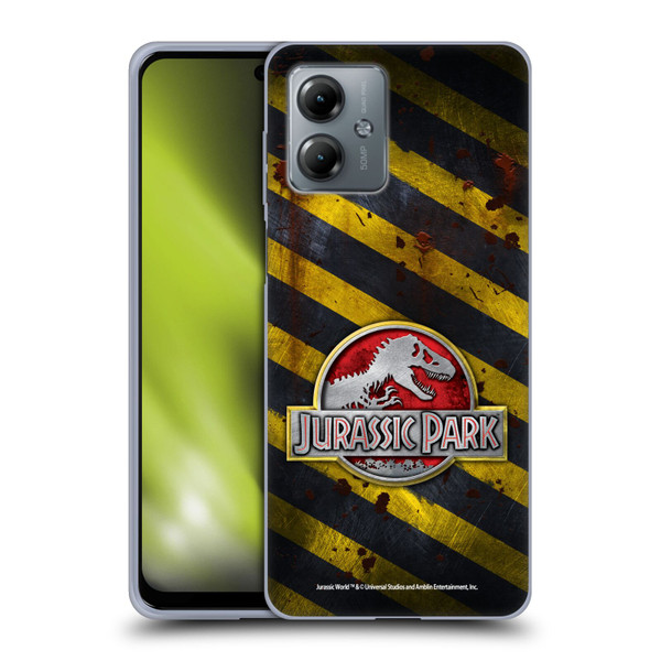 Jurassic Park Logo Distressed Crosswalk Soft Gel Case for Motorola Moto G14