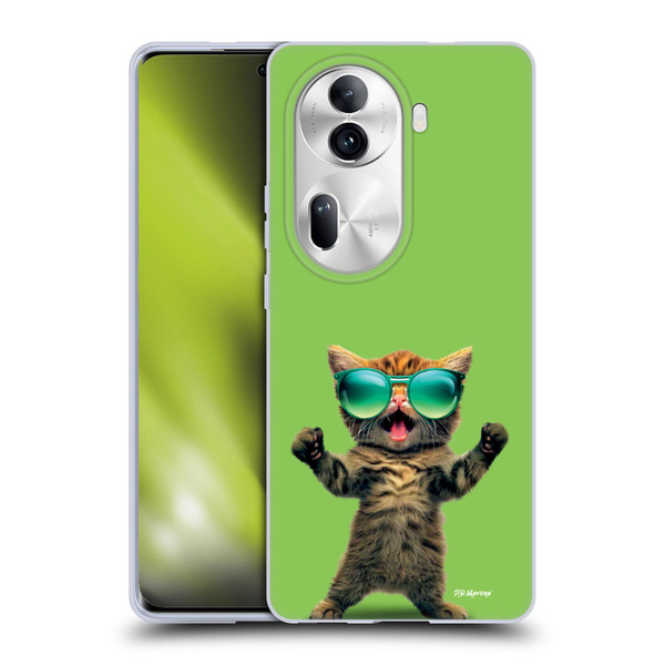 P.D. Moreno Furry Fun Artwork Cat Sunglasses Soft Gel Case for OPPO Reno11 Pro