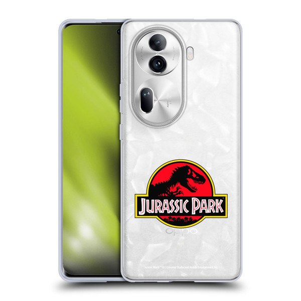 Jurassic Park Logo Plain Soft Gel Case for OPPO Reno11 Pro