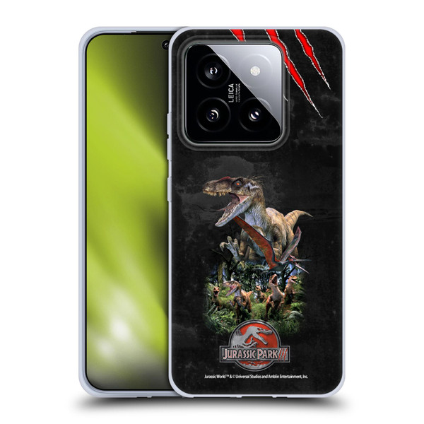 Jurassic Park III Key Art Dinosaurs 3 Soft Gel Case for Xiaomi 14