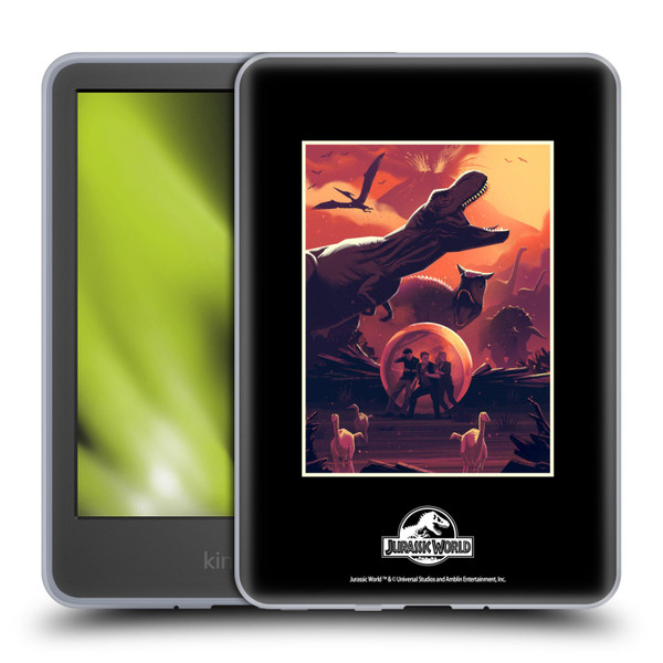 Jurassic World Vector Art Volcano Escape Soft Gel Case for Amazon Kindle 11th Gen 6in 2022