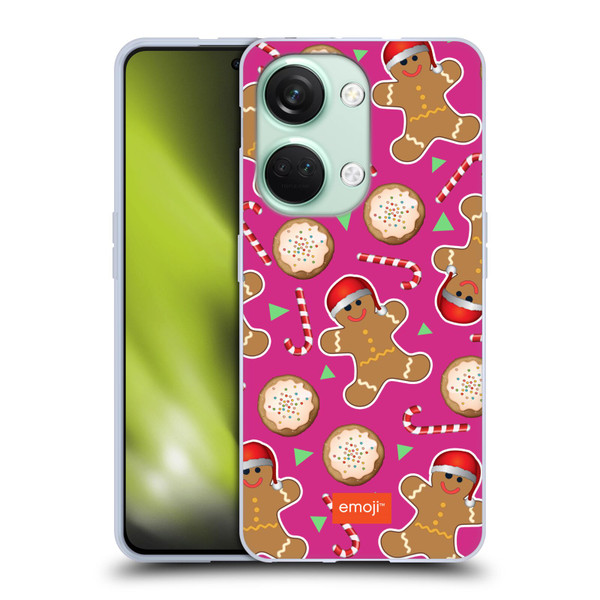 emoji® Christmas Patterns Gingerbread Cookies Soft Gel Case for OnePlus Nord 3 5G