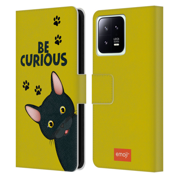emoji® Cats Curious Leather Book Wallet Case Cover For Xiaomi 13 5G