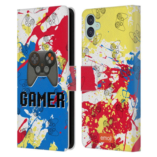 emoji® Trendy Gamer Leather Book Wallet Case Cover For Samsung Galaxy M04 5G / A04e