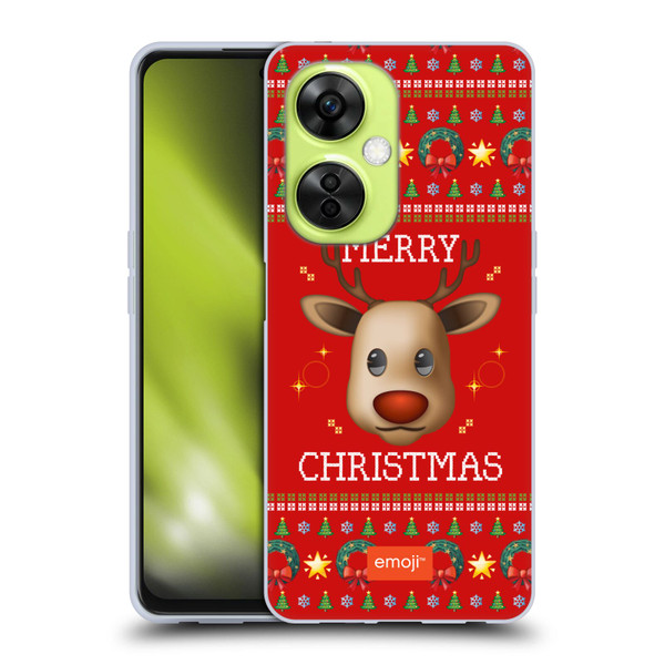 emoji® Ugly Christmas Reindeer Soft Gel Case for OnePlus Nord CE 3 Lite 5G