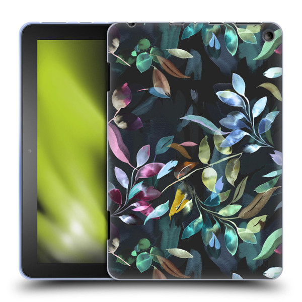 Ninola Botanical Patterns Watercolor Mystic Leaves Soft Gel Case for Amazon Fire HD 8/Fire HD 8 Plus 2020