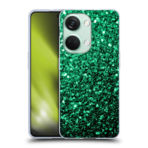 PLdesign Glitter Sparkles Emerald Green Soft Gel Case for OnePlus Nord 3 5G