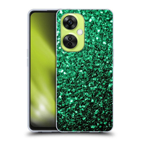PLdesign Glitter Sparkles Emerald Green Soft Gel Case for OnePlus Nord CE 3 Lite 5G