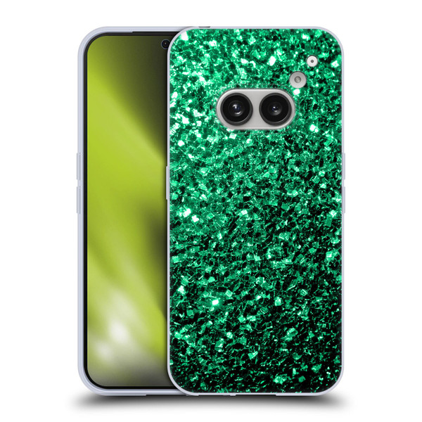 PLdesign Glitter Sparkles Emerald Green Soft Gel Case for Nothing Phone (2a)