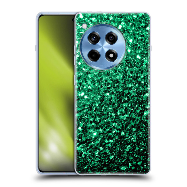 PLdesign Glitter Sparkles Emerald Green Soft Gel Case for OnePlus 12R