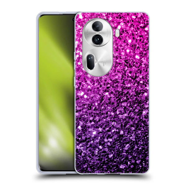 PLdesign Glitter Sparkles Purple Pink Soft Gel Case for OPPO Reno11 Pro