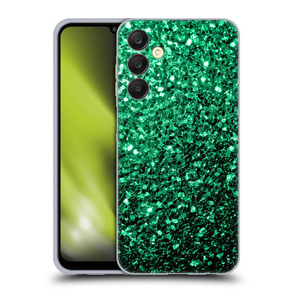 PLdesign Glitter Sparkles Emerald Green Soft Gel Case for Samsung Galaxy A25 5G