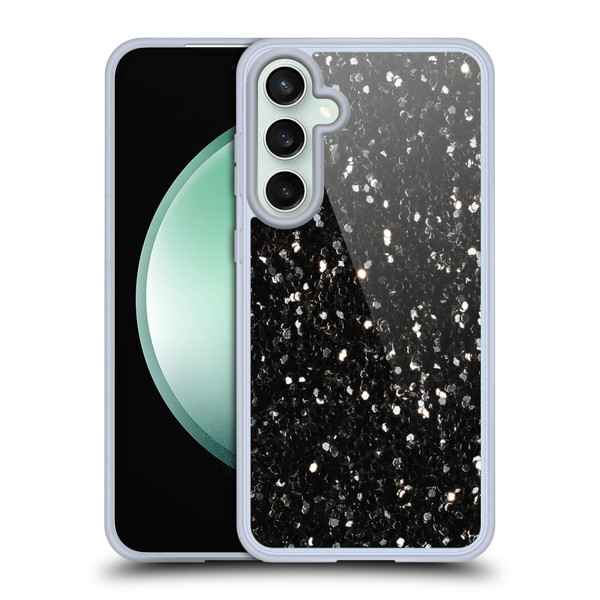 PLdesign Glitter Sparkles Black And White Soft Gel Case for Samsung Galaxy S23 FE 5G