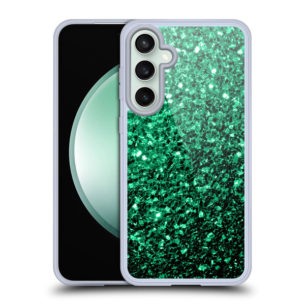 PLdesign Glitter Sparkles Emerald Green Soft Gel Case for Samsung Galaxy S23 FE 5G