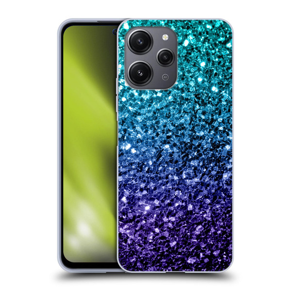 PLdesign Glitter Sparkles Aqua Blue Soft Gel Case for Xiaomi Redmi 12
