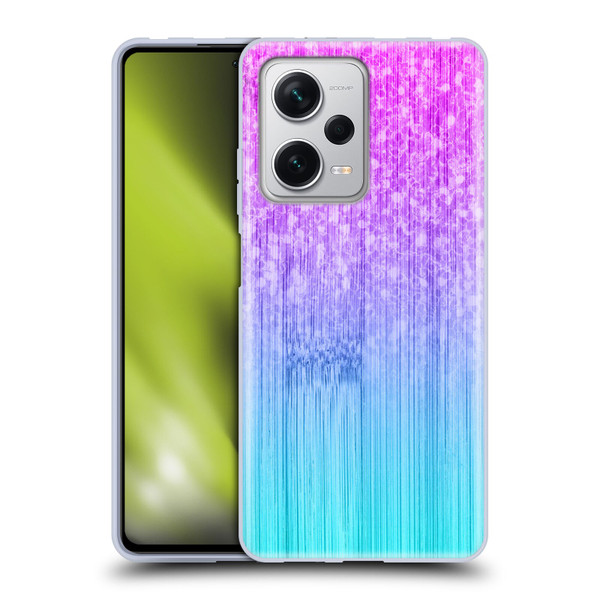PLdesign Sparkly Bamboo Blue Pink Soft Gel Case for Xiaomi Redmi Note 12 Pro+ 5G