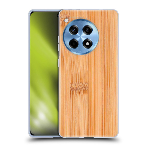 PLdesign Wood And Rust Prints Light Brown Bamboo Soft Gel Case for OnePlus 12R