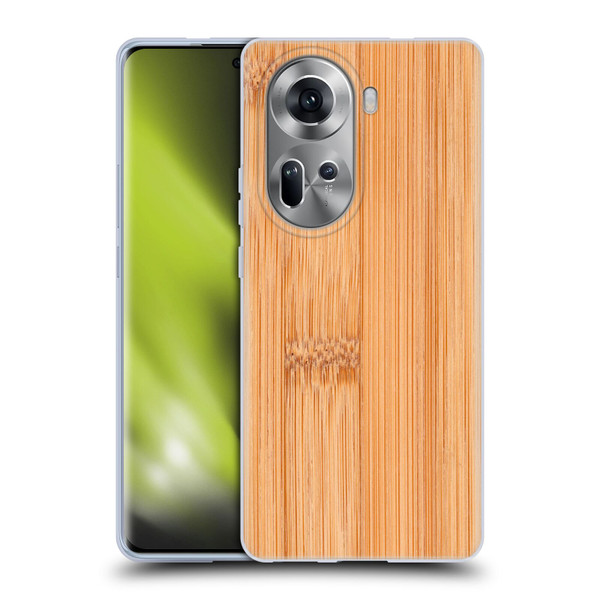 PLdesign Wood And Rust Prints Light Brown Bamboo Soft Gel Case for OPPO Reno11