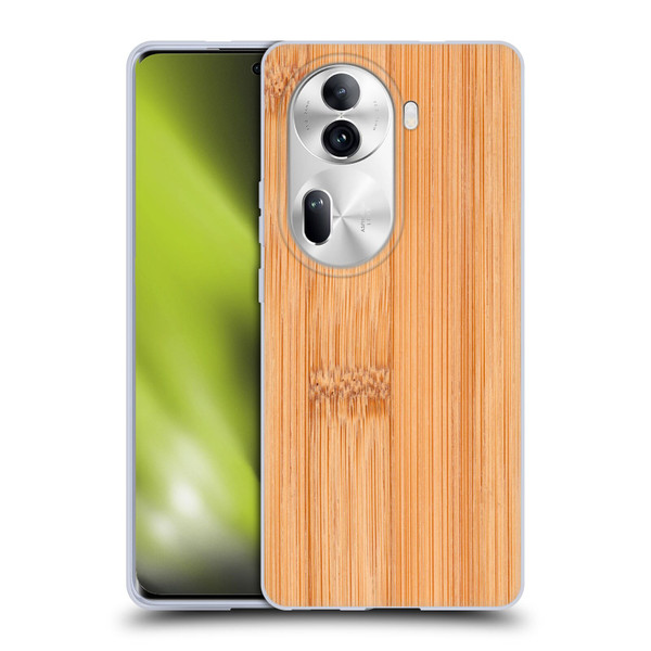 PLdesign Wood And Rust Prints Light Brown Bamboo Soft Gel Case for OPPO Reno11 Pro