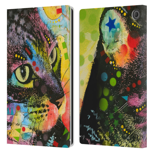 Dean Russo Cats Napy Leather Book Wallet Case Cover For Amazon Fire Max 11 2023