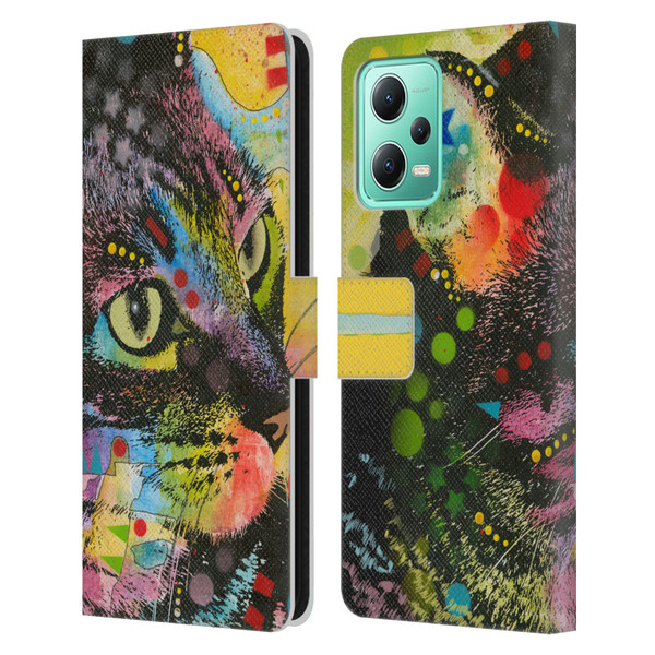 Dean Russo Cats Napy Leather Book Wallet Case Cover For Xiaomi Redmi Note 12 5G