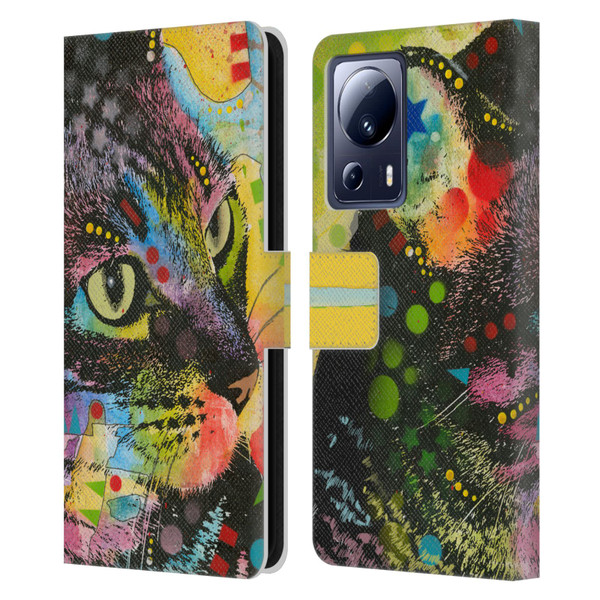 Dean Russo Cats Napy Leather Book Wallet Case Cover For Xiaomi 13 Lite 5G