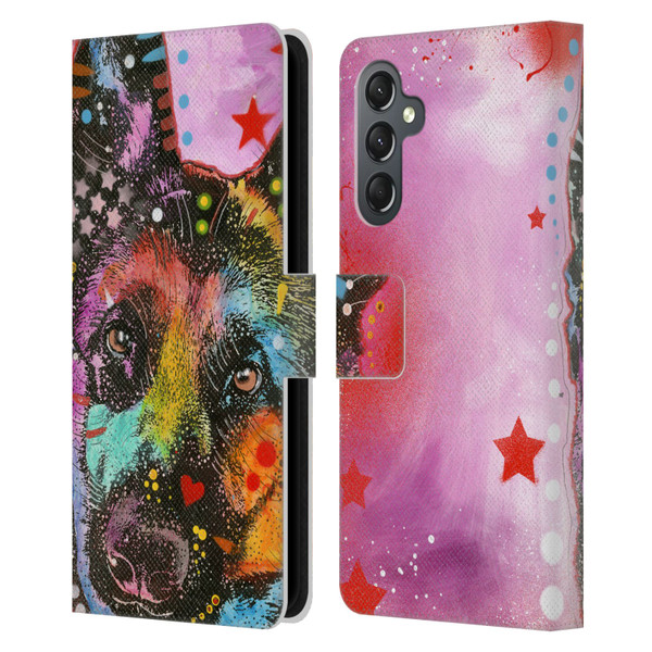 Dean Russo Dogs German Shepherd Leather Book Wallet Case Cover For Samsung Galaxy A25 5G