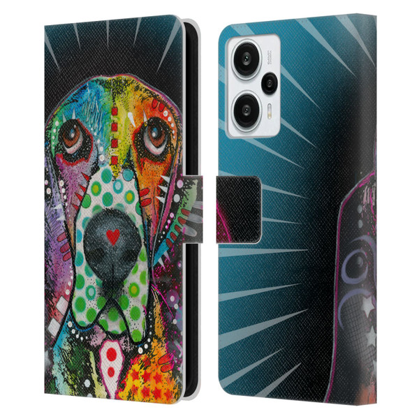 Dean Russo Dogs Hound Leather Book Wallet Case Cover For Xiaomi Redmi Note 12T