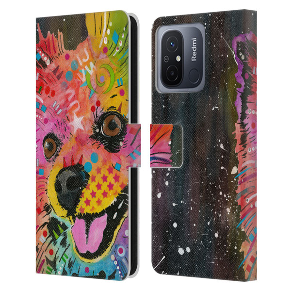Dean Russo Dogs Pomeranian Leather Book Wallet Case Cover For Xiaomi Redmi 12C
