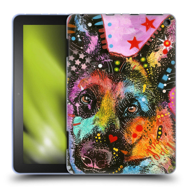 Dean Russo Dogs German Shepherd Soft Gel Case for Amazon Fire HD 8/Fire HD 8 Plus 2020