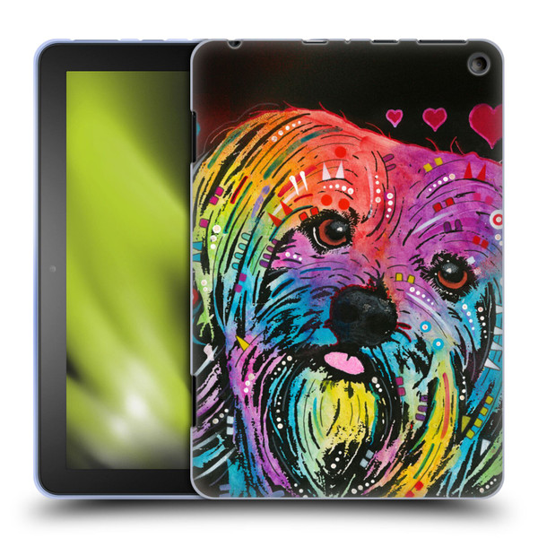 Dean Russo Dogs Yorkie Soft Gel Case for Amazon Fire HD 8/Fire HD 8 Plus 2020