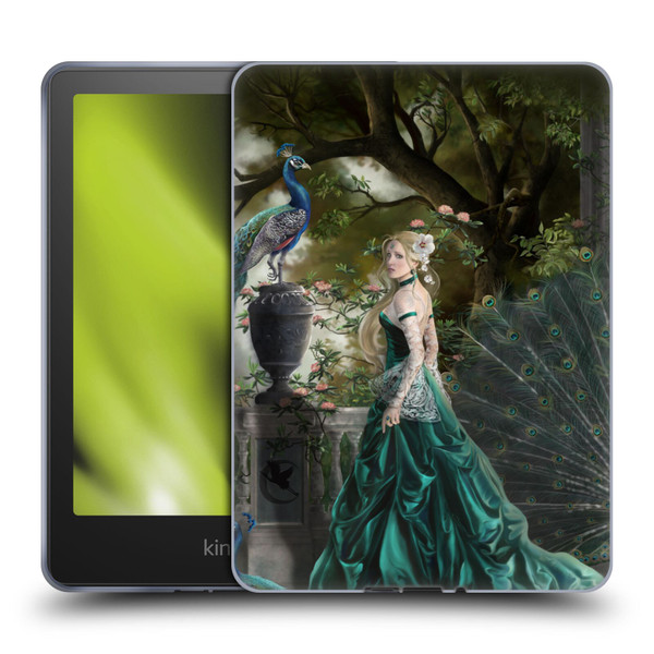Nene Thomas Art Peacock & Princess In Emerald Soft Gel Case for Amazon Kindle Paperwhite 5 (2021)
