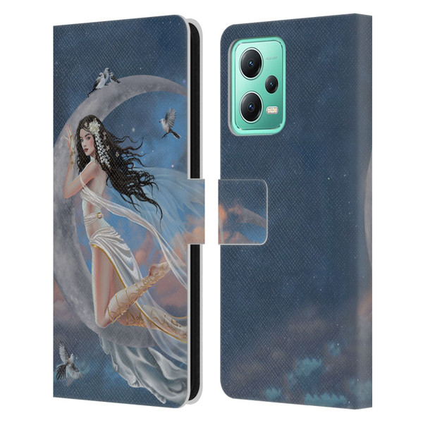 Nene Thomas Art Moon Lullaby Leather Book Wallet Case Cover For Xiaomi Redmi Note 12 5G