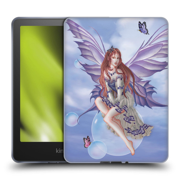 Nene Thomas Bubbles Purple Lace Fairy On Cat Soft Gel Case for Amazon Kindle Paperwhite 5 (2021)