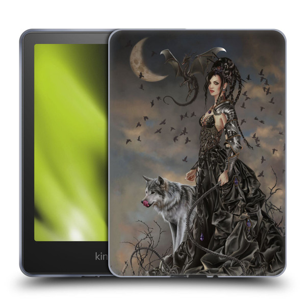 Nene Thomas Crescents Gothic Fairy Woman With Wolf Soft Gel Case for Amazon Kindle Paperwhite 5 (2021)