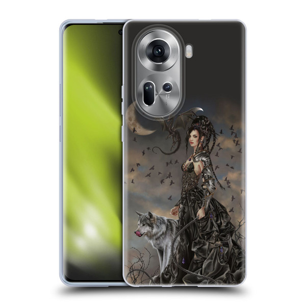 Nene Thomas Crescents Gothic Fairy Woman With Wolf Soft Gel Case for OPPO Reno11