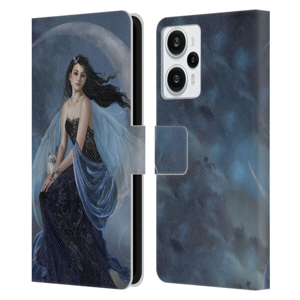 Nene Thomas Crescents Moon Indigo Fairy Leather Book Wallet Case Cover For Xiaomi Redmi Note 12T