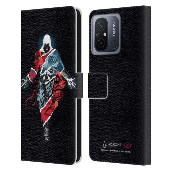 Assassin's Creed Legacy Character Artwork Double Exposure Leather Book Wallet Case Cover For Xiaomi Redmi 12C