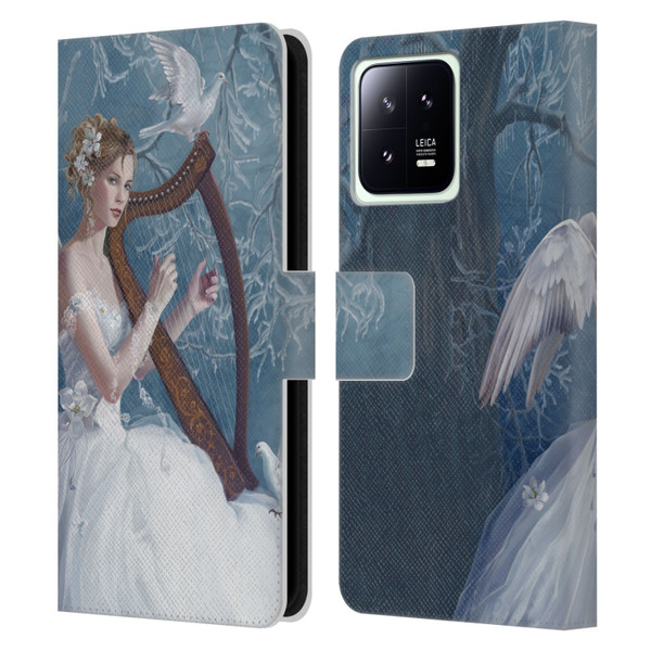 Nene Thomas Deep Forest Chorus Angel Harp And Dove Leather Book Wallet Case Cover For Xiaomi 13 5G