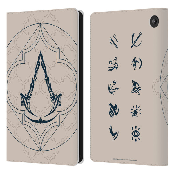 Assassin's Creed Mirage Graphics Crest Leather Book Wallet Case Cover For Amazon Fire 7 2022