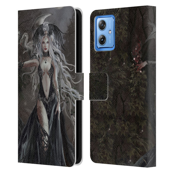 Nene Thomas Gothic Skull Queen Of Havoc Dragon Leather Book Wallet Case Cover For Motorola Moto G54 5G