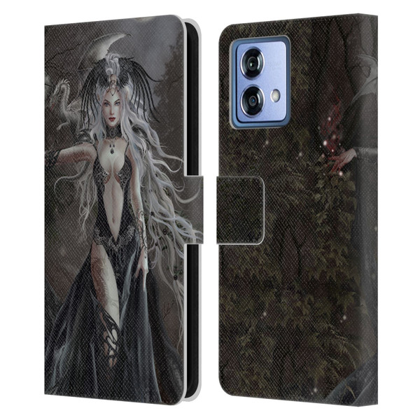 Nene Thomas Gothic Skull Queen Of Havoc Dragon Leather Book Wallet Case Cover For Motorola Moto G84 5G