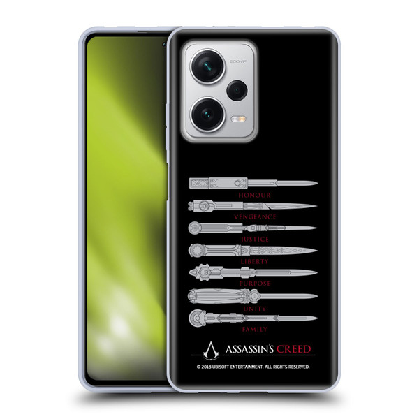 Assassin's Creed Legacy Typography Blades Soft Gel Case for Xiaomi Redmi Note 12 Pro+ 5G