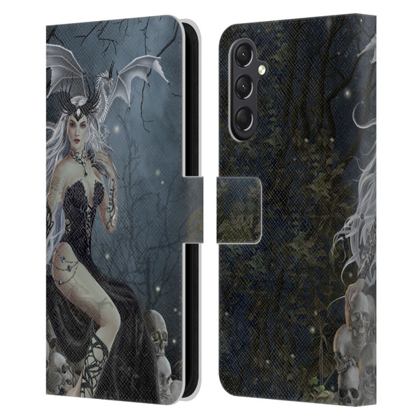 Nene Thomas Gothic Mad Queen Of Skulls Dragon Leather Book Wallet Case Cover For Samsung Galaxy A24 4G / M34 5G