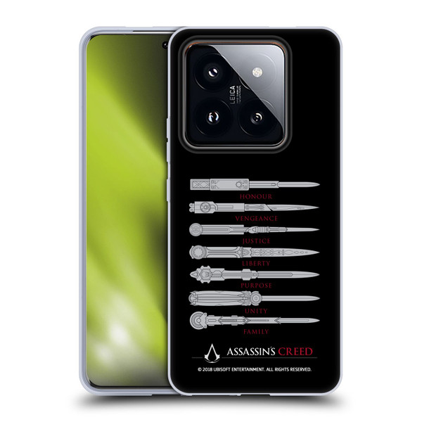 Assassin's Creed Legacy Typography Blades Soft Gel Case for Xiaomi 14 Pro