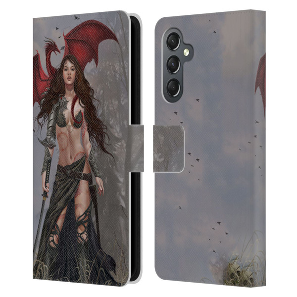 Nene Thomas Gothic Dragon Witch Warrior Sword Leather Book Wallet Case Cover For Samsung Galaxy A25 5G