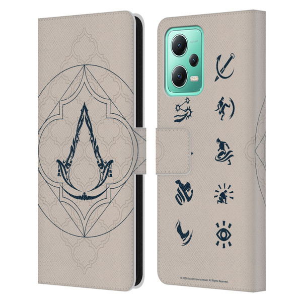 Assassin's Creed Mirage Graphics Crest Leather Book Wallet Case Cover For Xiaomi Redmi Note 12 5G