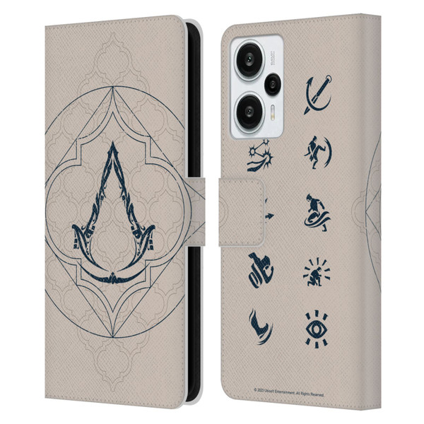 Assassin's Creed Mirage Graphics Crest Leather Book Wallet Case Cover For Xiaomi Redmi Note 12T