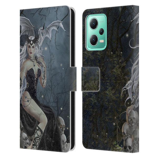 Nene Thomas Gothic Mad Queen Of Skulls Dragon Leather Book Wallet Case Cover For Xiaomi Redmi Note 12 5G