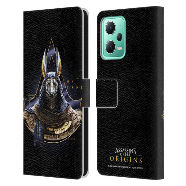 Assassin's Creed Origins Character Art Hetepi Leather Book Wallet Case Cover For Xiaomi Redmi Note 12 5G